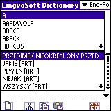 LingvoSoft Dictionary English <-> Polish for Palm 3.2.90 screenshot